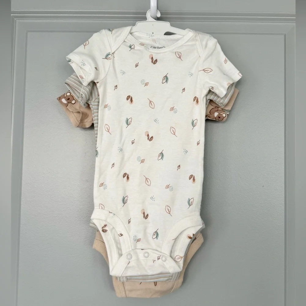 NWT Carter's 3 Pack Short-Sleeve One-Piece Bodysuits